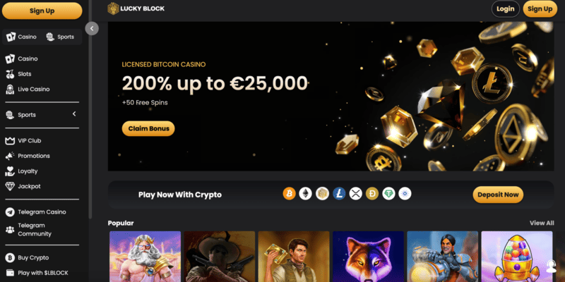 Lucky Block – en underjordisk kryptocasino utan svensk licens